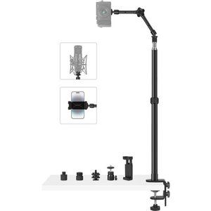 Webcam Stand Overhead Camera Mount 11 Inches Magic Arm, 22.3'' Desk Mic Stand
